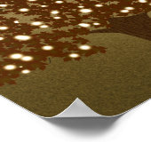 Vintag beleuchteter Baumrustikal-Party-Banner Poster (Ecke)