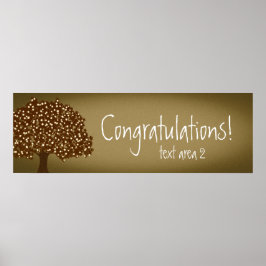 Vintag beleuchteter Baumrustikal-Party-Banner Poster