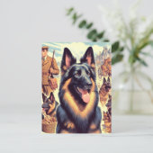 Vintag belgische Tervuren Illustration Postkarte (Stehend Vorderseite)