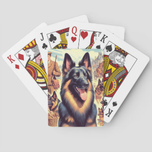 Vintag belgische Tervuren Illustration Spielkarten