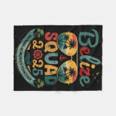 Vintag Belize Squad 2025 Tropical Beach Vacation Fleecedecke (Vorderseite (Horizontal))