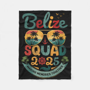 Vintag Belize Squad 2025 Tropical Beach Vacation Fleecedecke