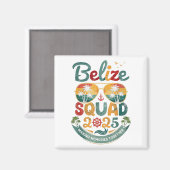 Vintag Belize Squad 2025 Tropical Beach Vacation Magnet (Vorderseite/Rückseite)