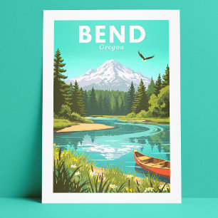 Vintag Bend Oregon Postkarte
