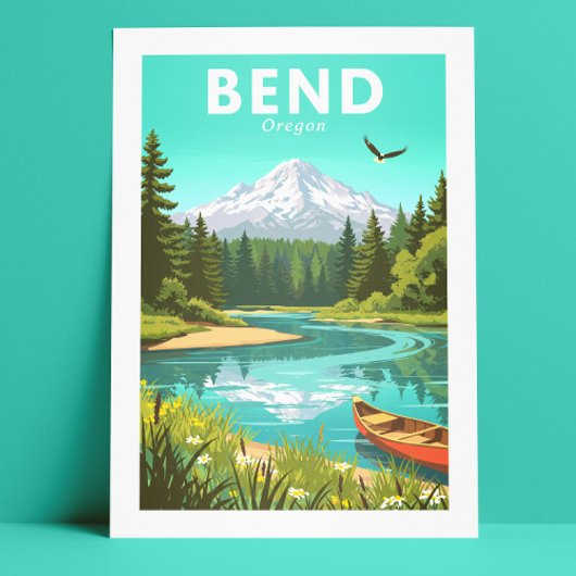 Vintag Bend Oregon Postkarte
