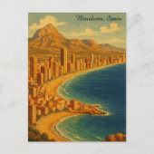 Vintag Benidorm Costa Blanca Spanien Reisen Postkarte (Vorderseite)