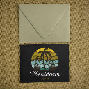 Vintag Benidorm Spanien Sommerurlaub Postkarte