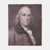 Vintag Benjamin Franklin Portrait Fleecedecke (Vorderseite)