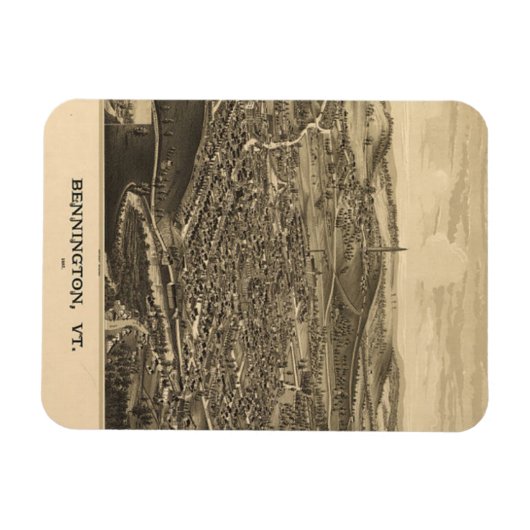Vintag Bennington, Vermont Magnet (Horizontal)