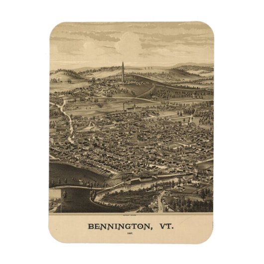 Vintag Bennington, Vermont Magnet (Vertikal)