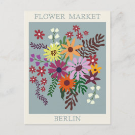 Vintag Berlin Deutschland Blume Postkarte