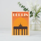 Vintag Berlin Deutschland Brandenburg Tor Reisen Postkarte (Stehend Vorderseite)