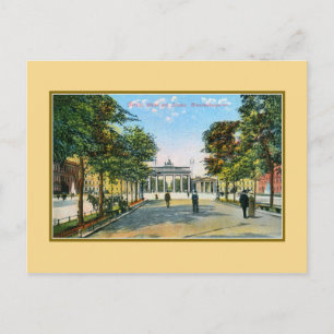 Vintag Berlin Unter den Linden, Brandenburger Tor Postkarte