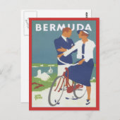 Vintag Bermuda Postkarte (Vorne/Hinten)