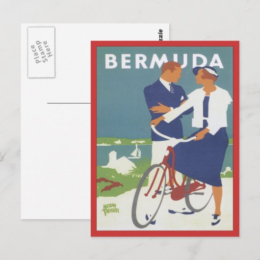 Vintag Bermuda Postkarte (Vorne/Hinten)