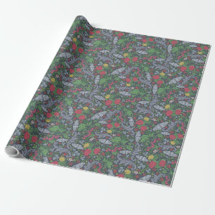 Vintag Berries Butterfets Marigold Carnons Geschenkpapier