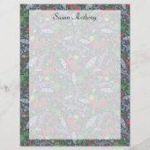 Vintag Berries Butterfly Marigold Carnation Paper (Rückseite)