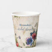 Vintag Berry Sweet Strawberry Brautparty Pappbecher (Vorderseite)