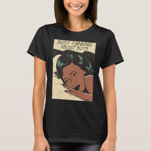 Vintag beschäftigte Gedanken über Jungen T-Shirt