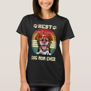 Vintag Best Border Collie Mama Ever Dog Mama Moth T-Shirt