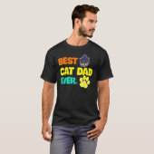 Vintag Best Cat Vater T-Shirt (Vorne ganz)