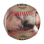 Vintag Best Daddy je Foto Baseball (Vorderseite)