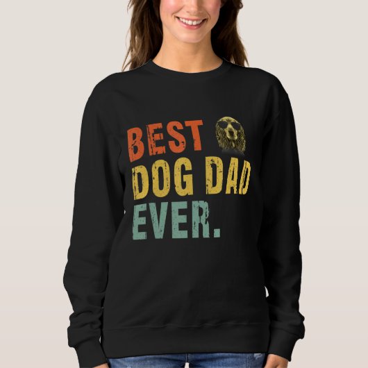 Vintag Best Dog Vater je Cocker Spaniel Sweatshirt (Vorderseite)