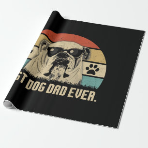 Vintag Best English Bulldog VATER je Shirt Vater Geschenkpapier