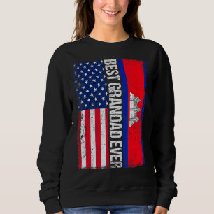 Vintag Best Grandad jemals Retro American Kambodsc Sweatshirt