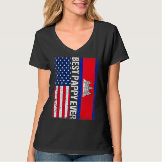 Vintag Best Pappy jemals Retro American Cambodia F T-Shirt