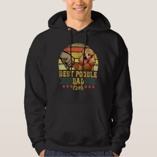 Vintag Best Poodle Vater Ever Hund Liebhaber T-Shi Hoodie