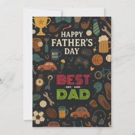 Vintag Best Vater Est 1999 Vatertag Geschenkkarten Einladung