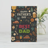 Vintag Best Vater Est 1999 Vatertag Geschenkkarten Einladung (Stehend Vorderseite)