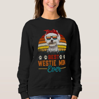 Vintag Best Westie Mama je West Highland White T Sweatshirt