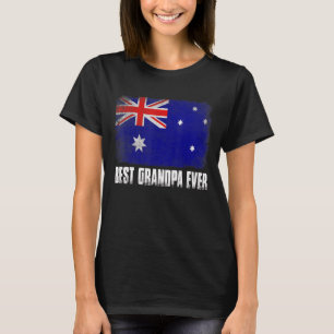 Vintag Beste Opa je Men Retro Australien Flagge T-Shirt