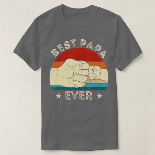 Vintag Beste Papa Ever Klettergarten T-Shirt (Design vorne)