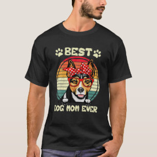 Vintag Beste Rat Terrier Mama Ever Dog Mama Funny T-Shirt