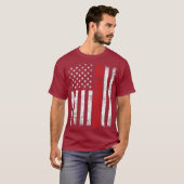 Vintag beste Stepdad-je-amerikanische Flaggenflagg T-Shirt (Vorne ganz)