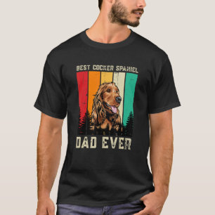 Vintag bester Cocker Spanischer Vater je Vatertag T-Shirt