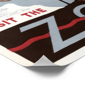 Vintag Besuch des Zoos Poster (Ecke)