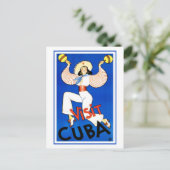 Vintag - Besuch Kubas Postkarte (Stehend Vorderseite)