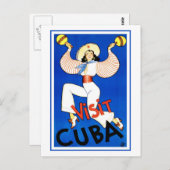 Vintag - Besuch Kubas Postkarte (Vorne/Hinten)