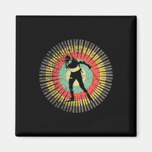 Vintag Biathlon Retro 70er Geschenk Vintag Biathlo Magnet