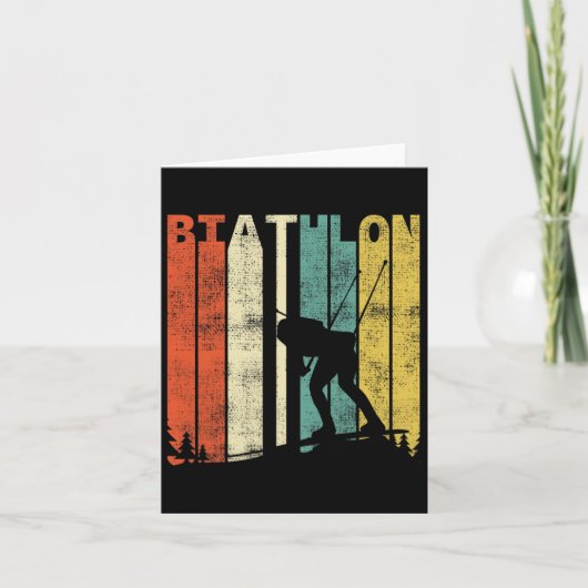 Vintag Biathlon Retro Biathlete 1 Karte (Vorderseite)