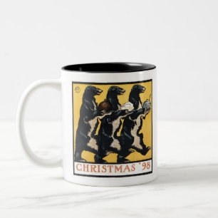 Vintag Big Bar Christmas '98 von Edward Penfield Zweifarbige Tasse