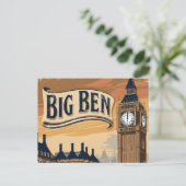 Vintag Big Ben Travel Feiertagspostkarte (Stehend Vorderseite)