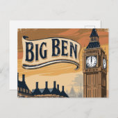 Vintag Big Ben Travel Feiertagspostkarte (Vorne/Hinten)
