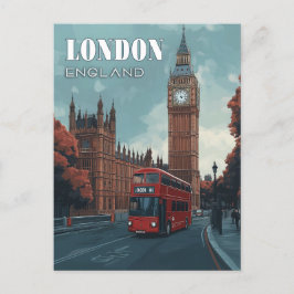 Vintag Big Ben Travel Postcard - London, England Postkarte