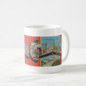 Vintag Big Letter COLUMBIA, SC Postkarte Kaffeetasse (VorderseiteRechts)