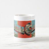 Vintag Big Letter COLUMBIA, SC Postkarte Kaffeetasse (Mittel)